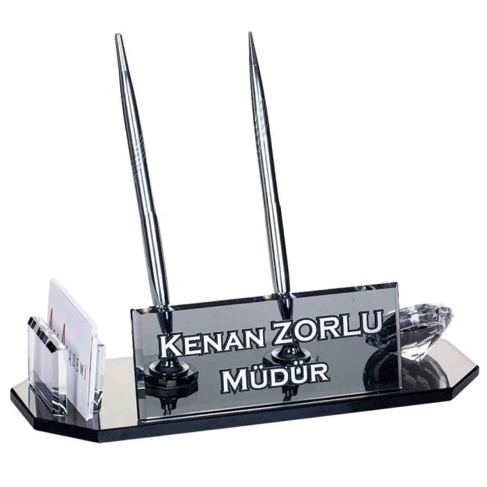 Arma Masaüstü Kristal İsimlik Hediye Büro Ofis Masa İsimliği - 1