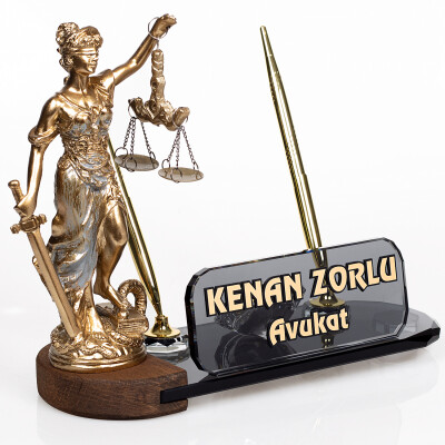 Avukata Hediye Themis Adalet Biblo Masa İsimliği Savcı İsimlik - 2