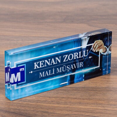 Mali Müşavir Logolu Masa İsimliği Muhasebecilere Özel İsimlik - 3